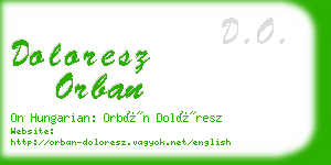 doloresz orban business card